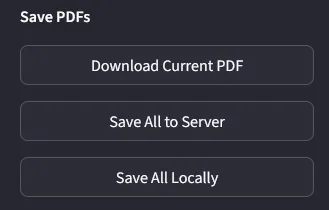 Save and upload options