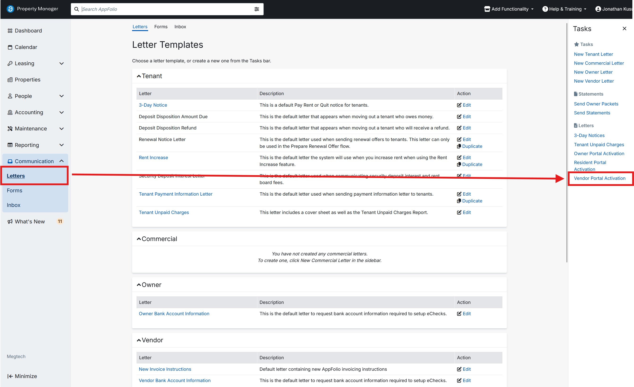 Vendor Portal Activation guide