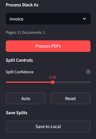Sidebar controls
