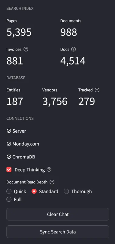 Chat sidebar