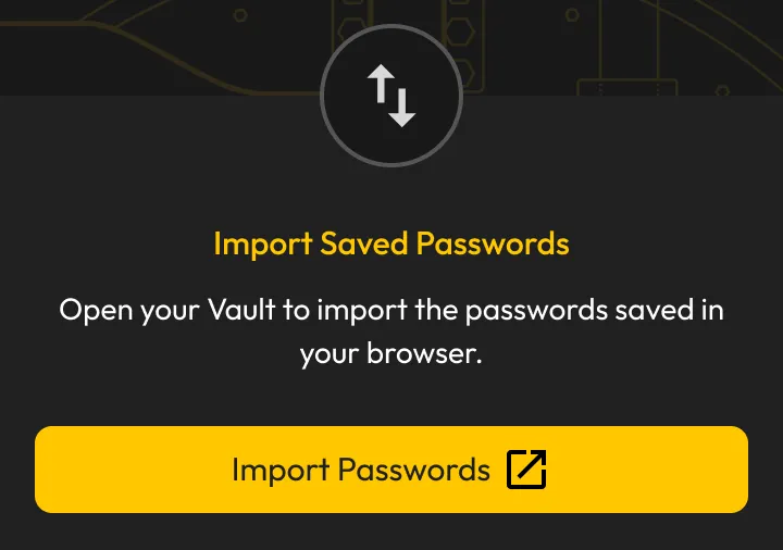 Import passwords from browser during setup
