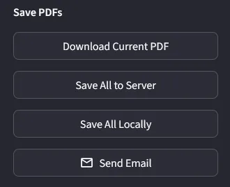 Save and upload options