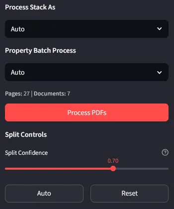 Sidebar controls